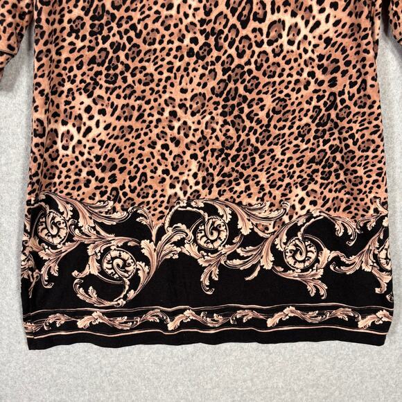 Soma Nightgown Sleep Shirt Womens Medium Animal Leopard Cotton Modal Soft‎ Thin - Picture 3 of 11